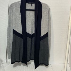 White House Black Market: open sweater size M Black/Gray